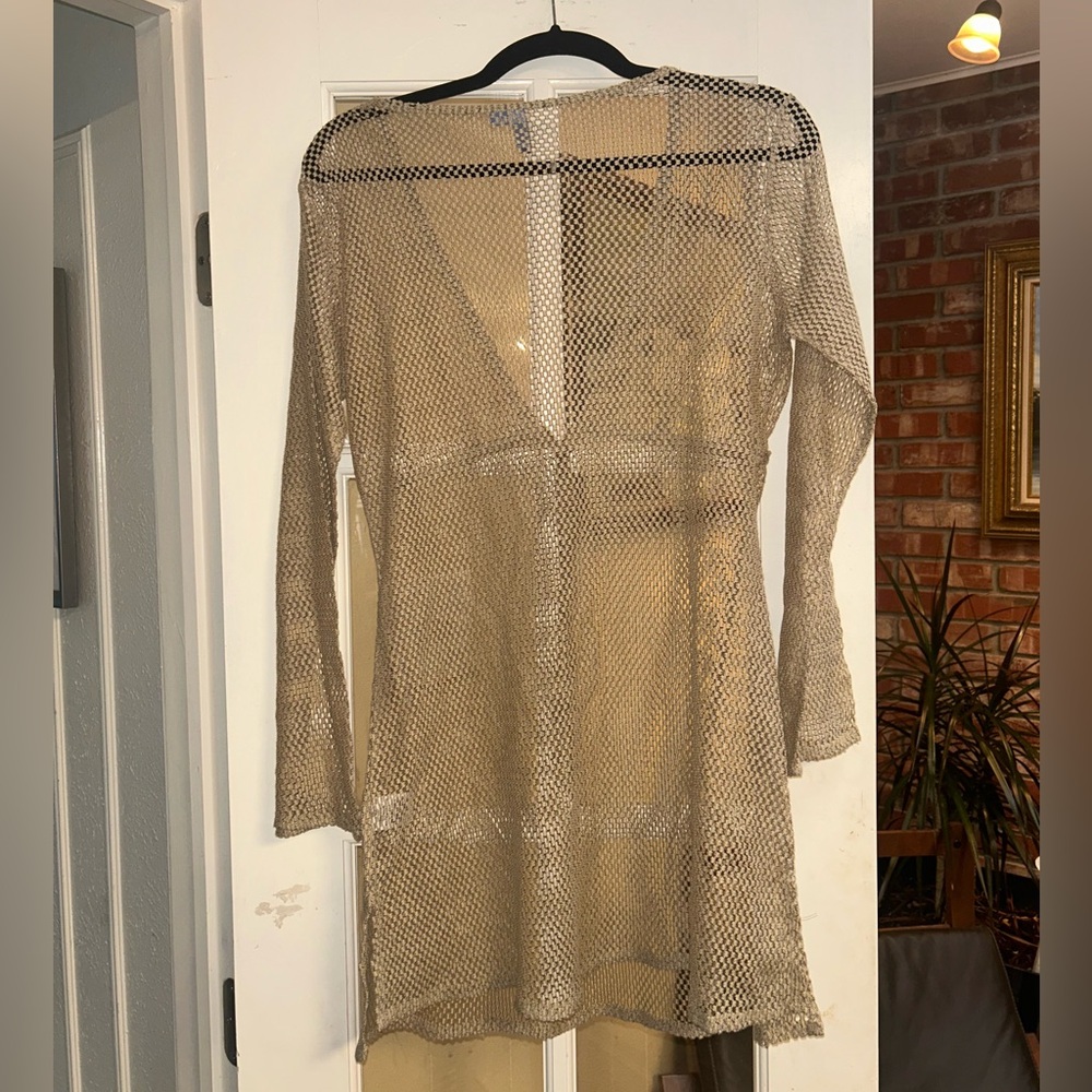 St. John Tan Swimsuit Coverup - Picture 2 of 4